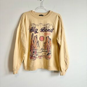 Attitude not included big bend Texas sweatshirt yellow size medium
